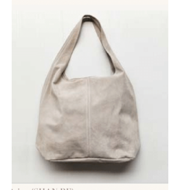 Cobblestone Shannon Suede  Beige Hobo Style Bag