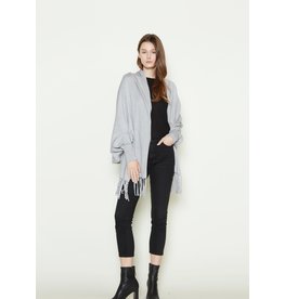 Look By M Basic Fringe Cape Cardigan Assorted Colors One Size