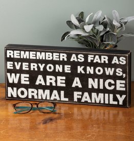 Box Sign - Nice Normal Family