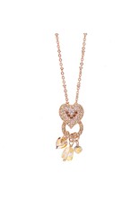 Mariana Chai Open Circle Heart Pendant with Dangle Charms