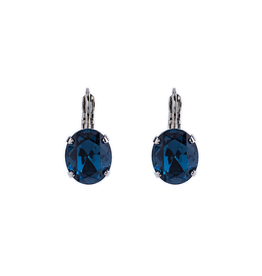 Single Oval Leverback Earrings in "Montana Blue"