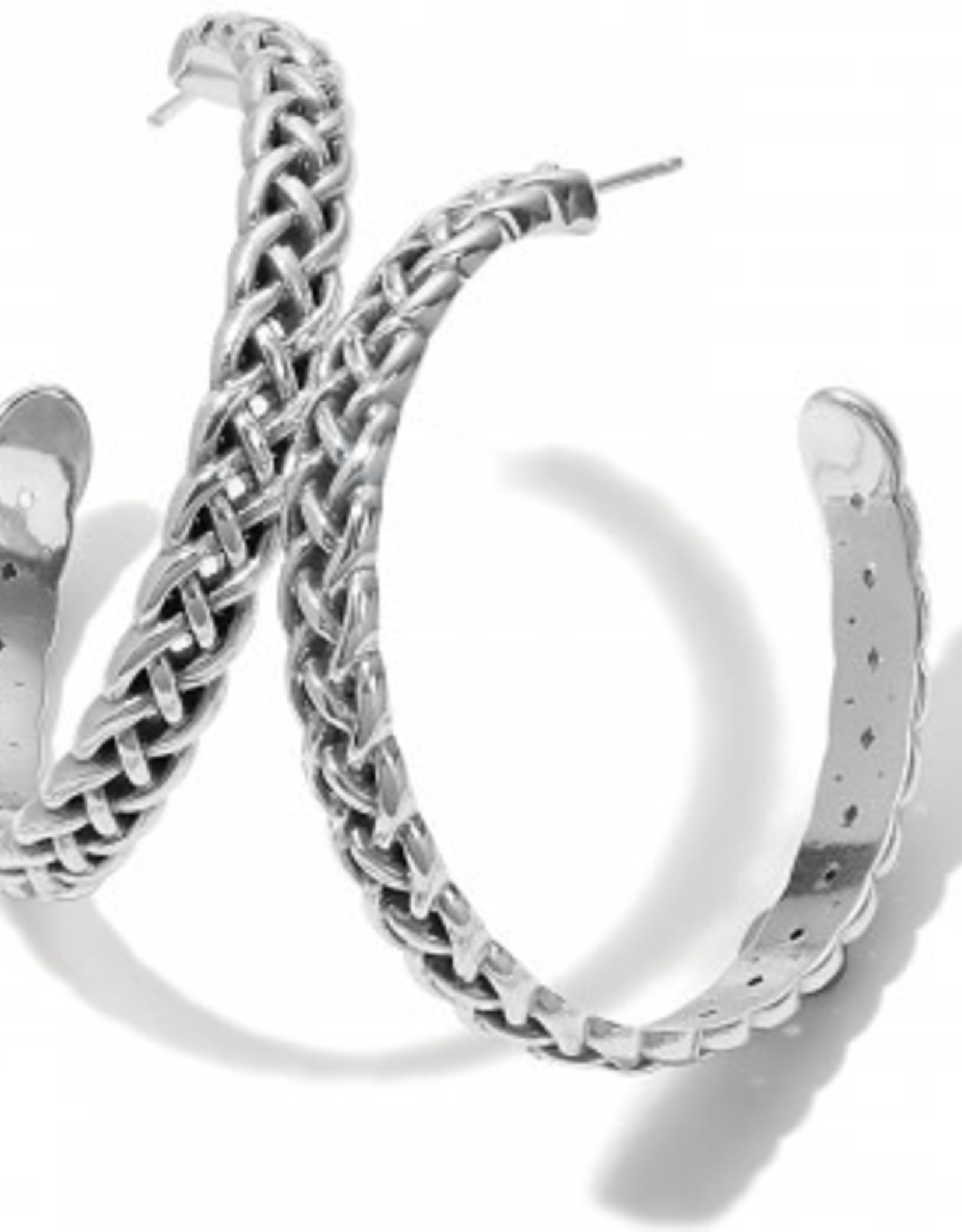 Interlock Braid Large Hoops