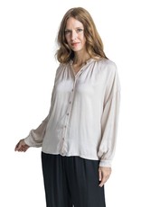 Cobblestone Nicole Satin Beige Blouse