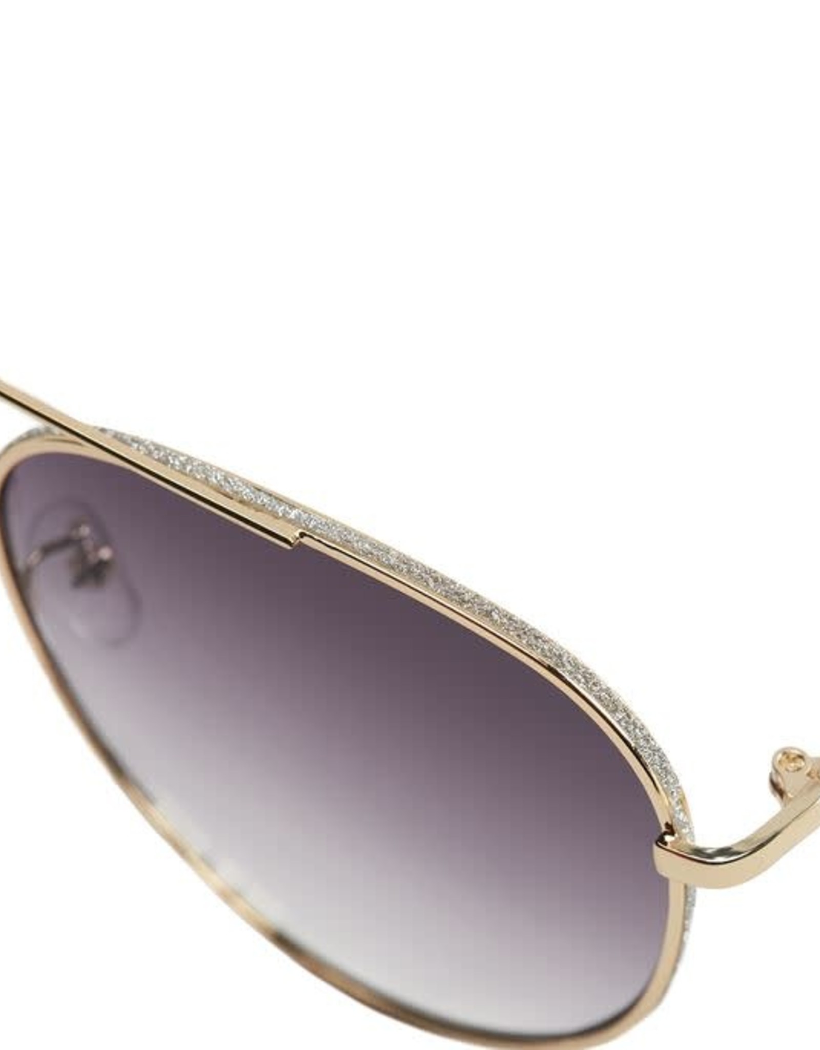 Coco & Carmen Hilary Aviator Sparkle Rim Sunglasses