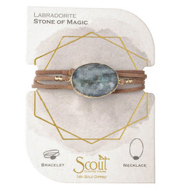 Scout Scout Suede Stone Wrap Labradorite/Gold