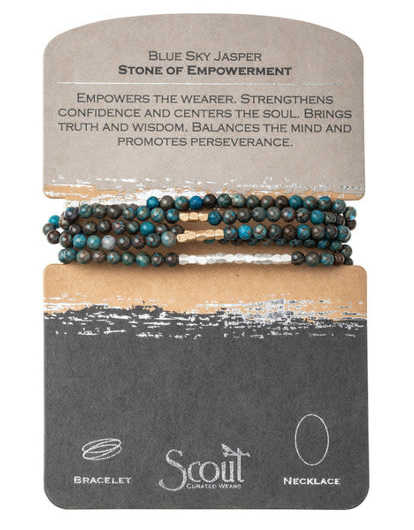 Blue Sky Jasper Wrap Bracelet/Necklace