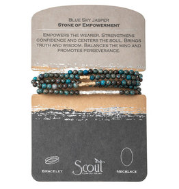 Blue Sky Jasper Wrap Bracelet/Necklace