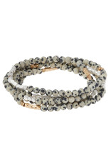 Dalmation Jasper Wrap Bracelet/Necklace