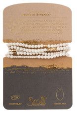 White Lava Wrap Bracelet/Necklace