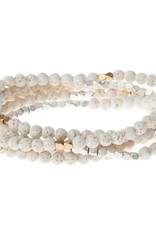 White Lava Wrap Bracelet/Necklace