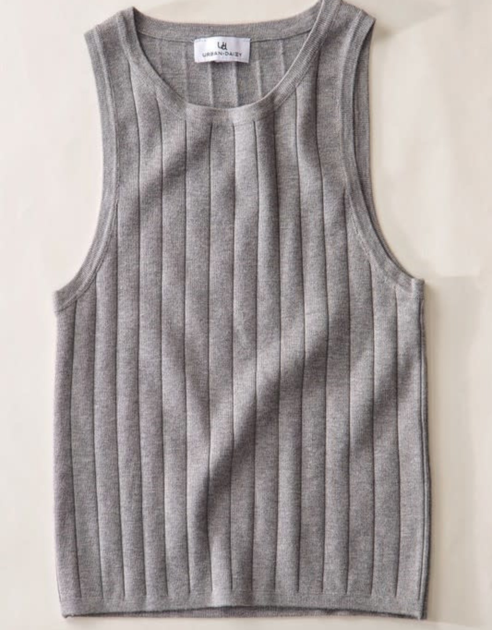 Ribbed Knit Tank Sweater