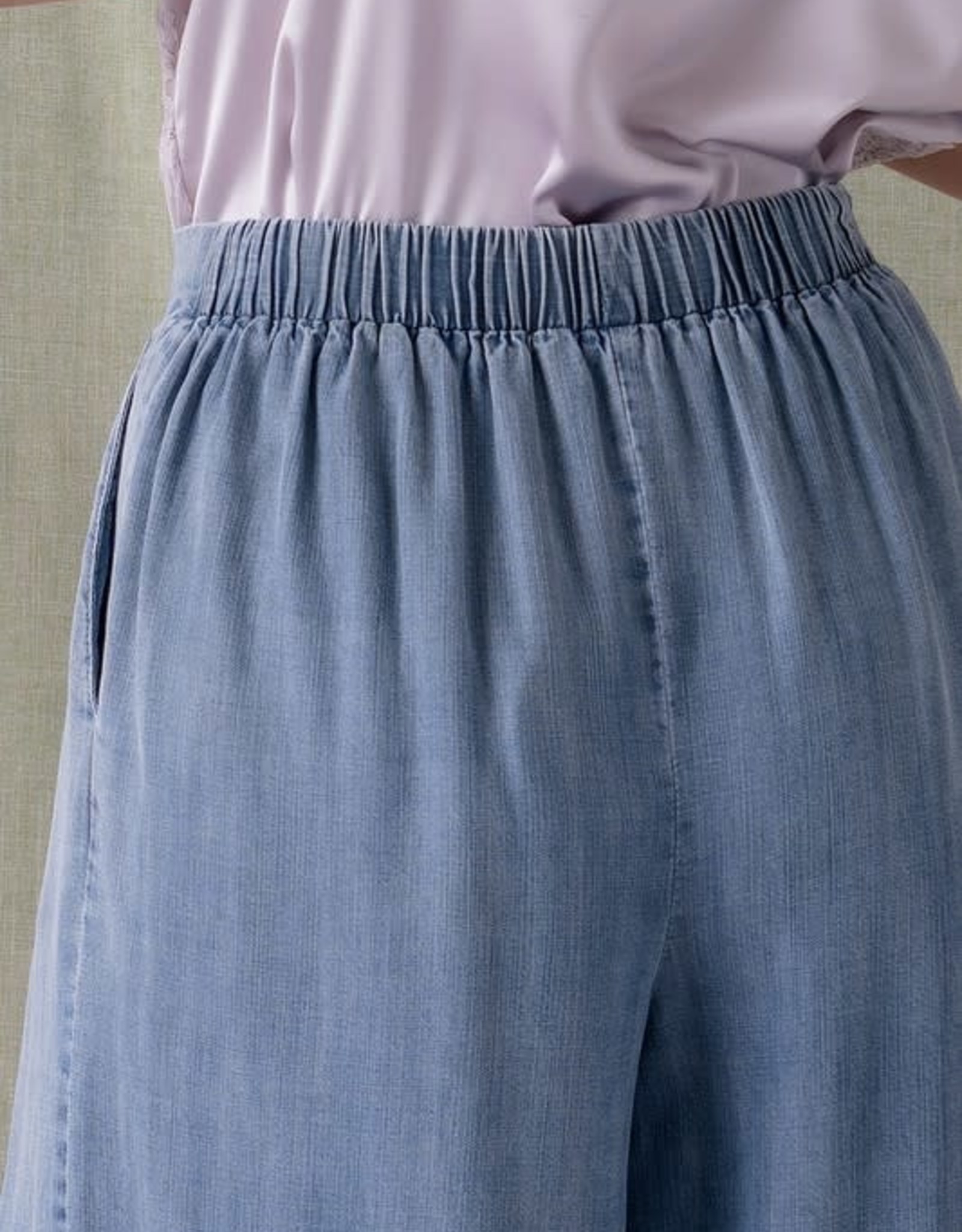 Trend:Notes High Waisted Tencel Pleat Front Wide Leg Pants