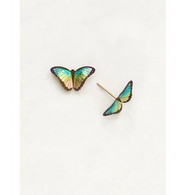 Holly Yashi HY Petite Bella Butterfly Earrings Island Green