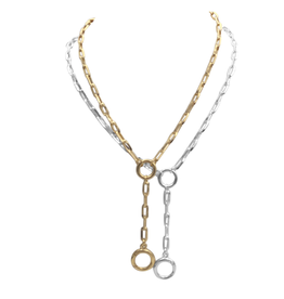 Oval Lariat Paperclip Chain