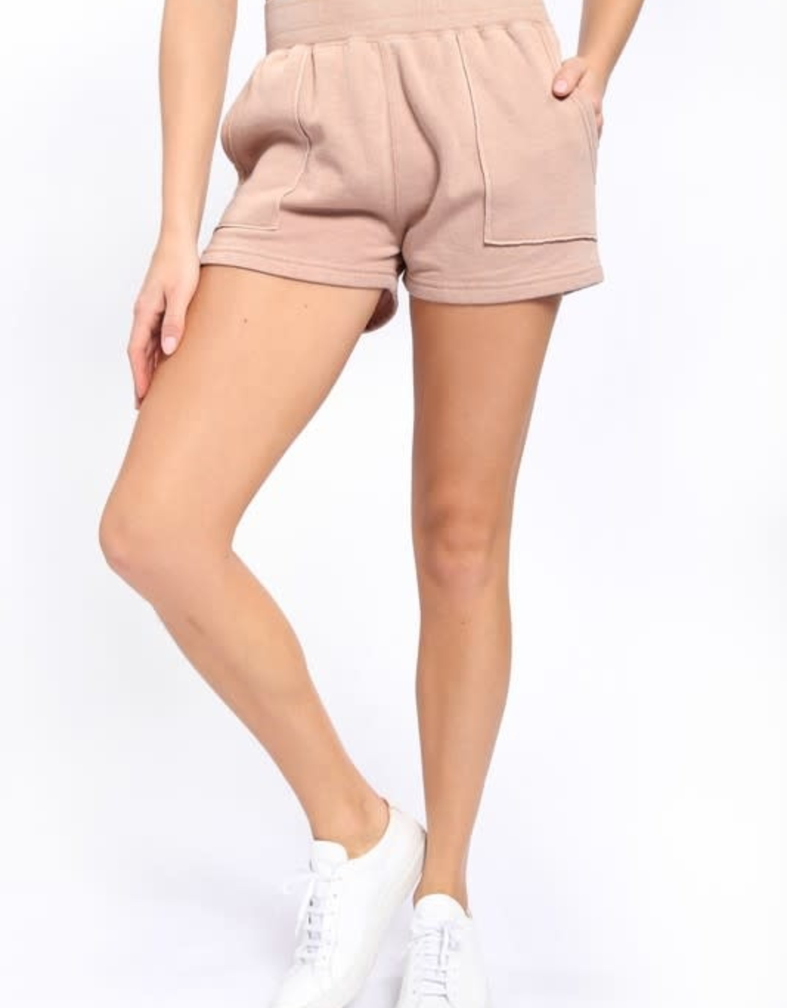 High Waisted Shorts with Brushed Interior