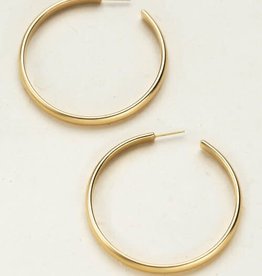 Holly Yashi Gold Cara Large Hoop Post Earrings