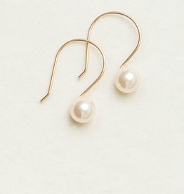 Julianna Pearl Earring White/Gold