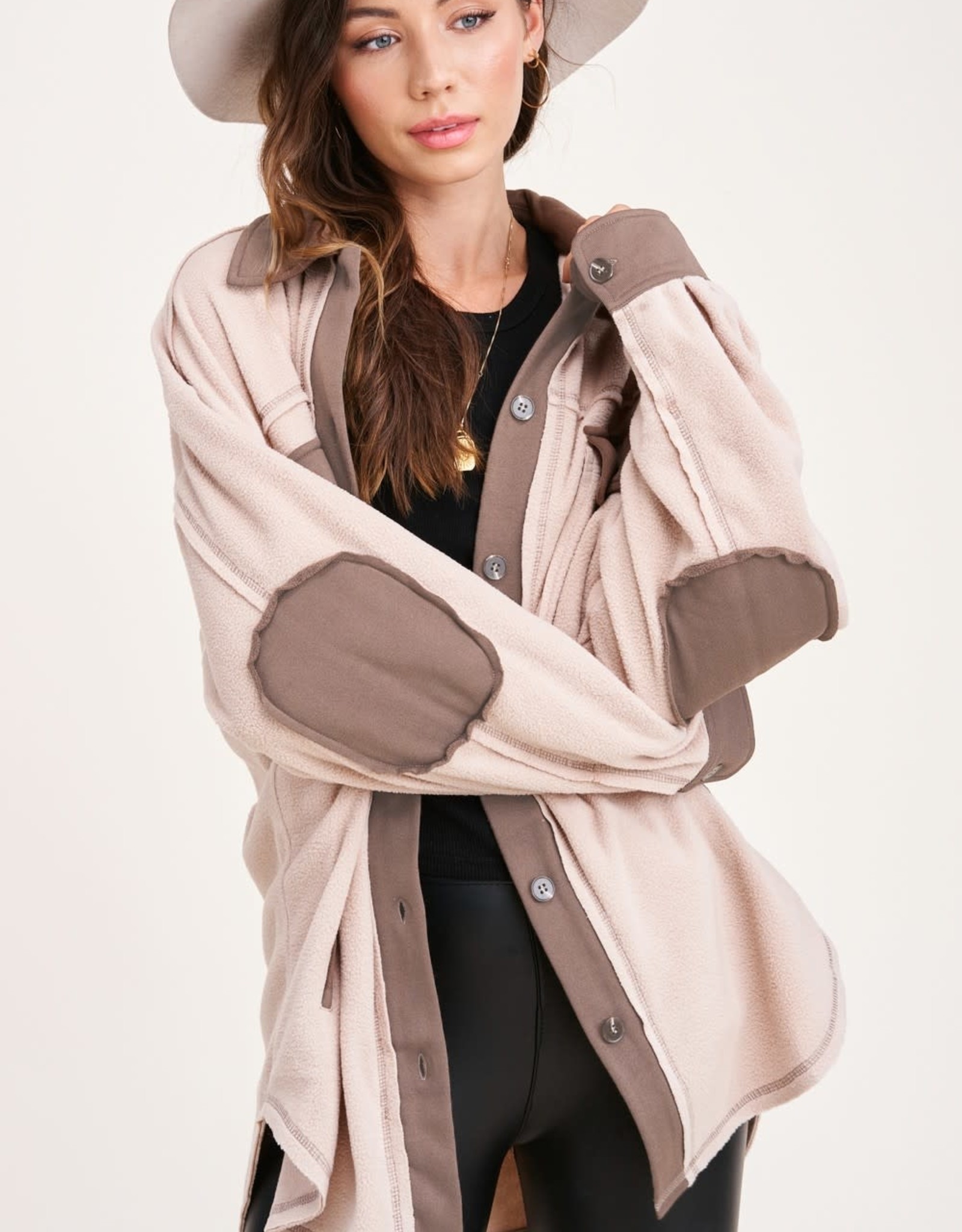 Soft- brush Two- Tone Jacket