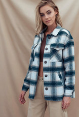 Plaid Sherpa Oversized Jacket