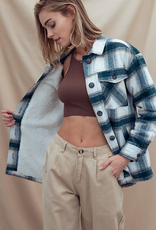 Plaid Sherpa Oversized Jacket