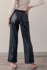 Faux Leather Straight Leg Pants