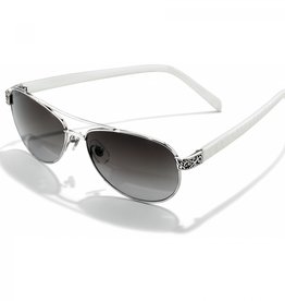 Sugar Shack Sunglasses White Silver