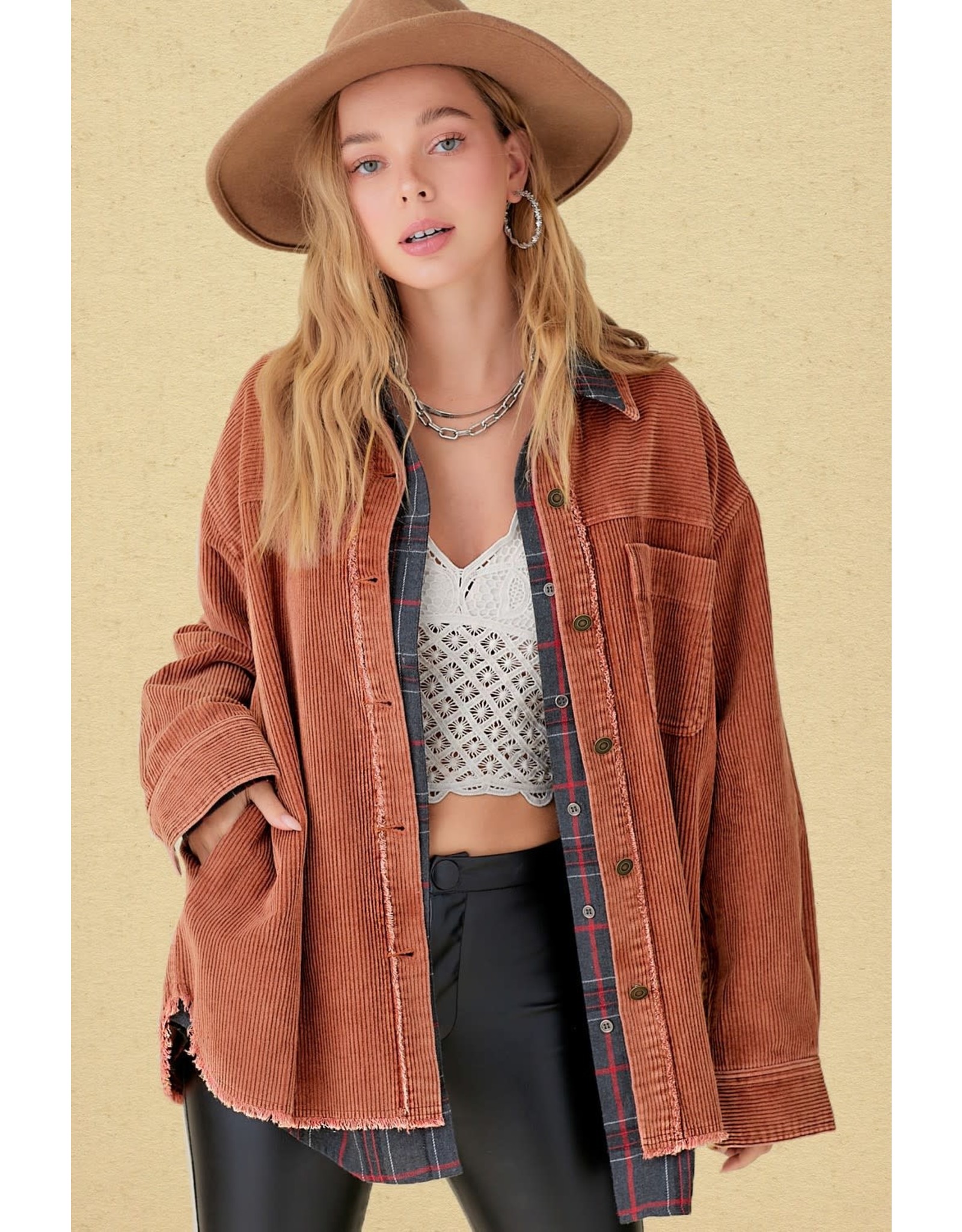 Daisy Corduroy Shacket - Abigails Inc
