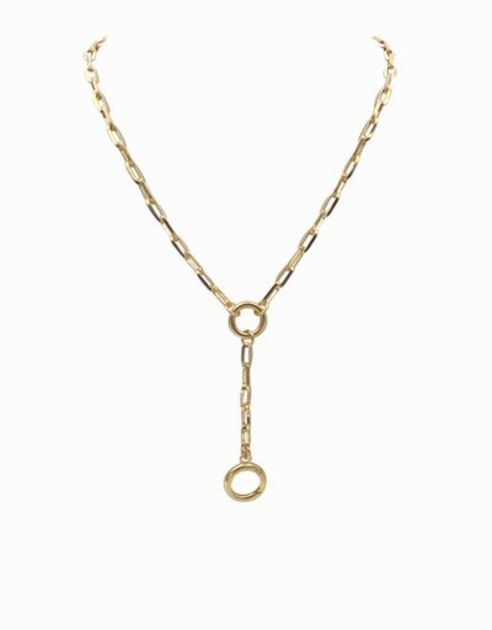 Oval Lariat Paperclip Chain