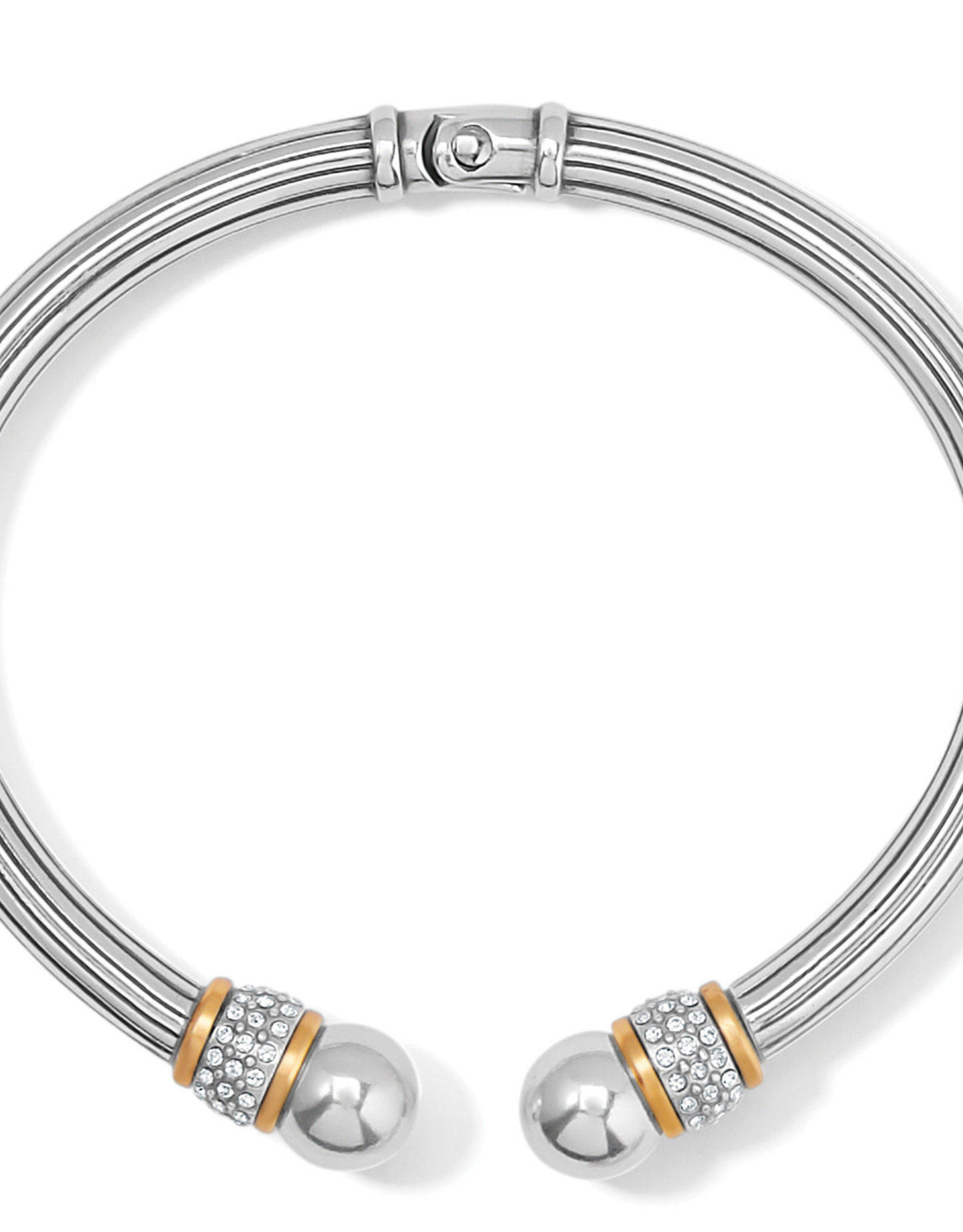 Meridian Open Hinged Bangle Silver-Gold