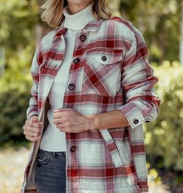 Plaid Sherpa Oversized Jacket