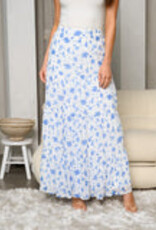 Tiered Floral Maxi Skirt