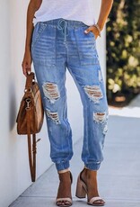 El Kanna Elastic waist Drawstring Jeans