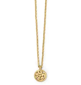 Contempo Medallion Petite Necklace in Gold