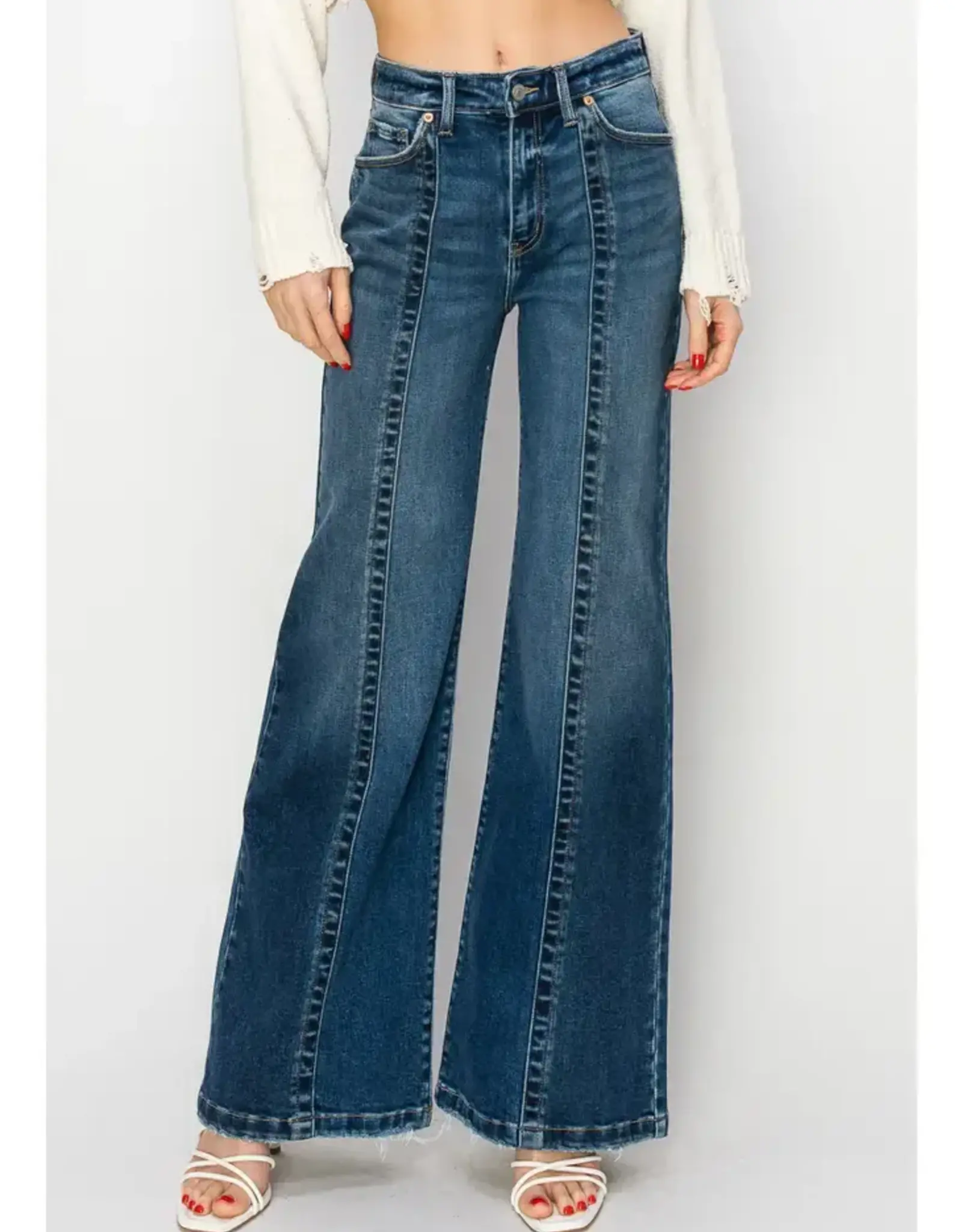 mid rise relaxed flare jeans