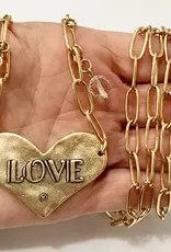 Katia Designs Love Heart Necklace Gold