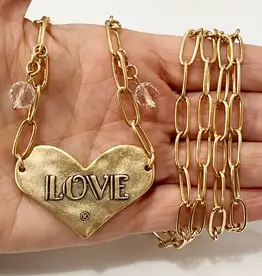 Katia Designs Love Heart Necklace Gold