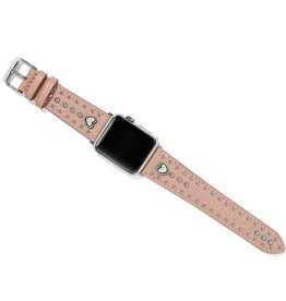 Pretty Tough Heart Pink Leather Watch Band