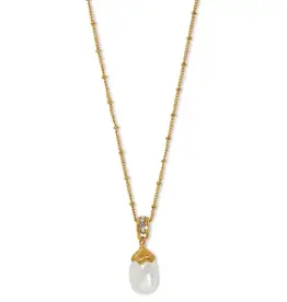 Everbloom Pearl Drop Gold Necklace