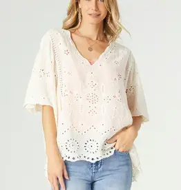 Luna Embroidered Top Natural