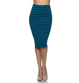 Stripe Pencil Skirt