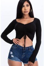 Strap Ruched crop top