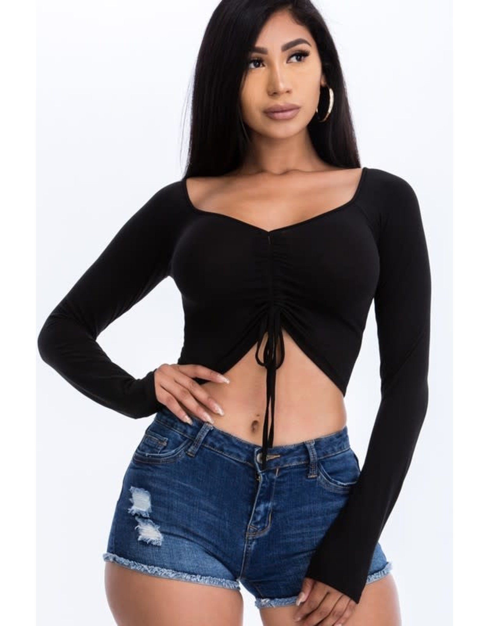 Strap Ruched crop top