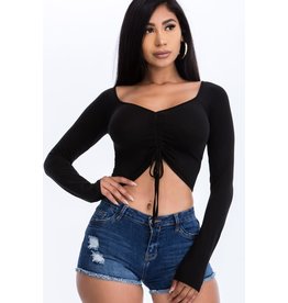 Strap Ruched crop top