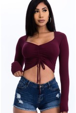 Strap Ruched crop top