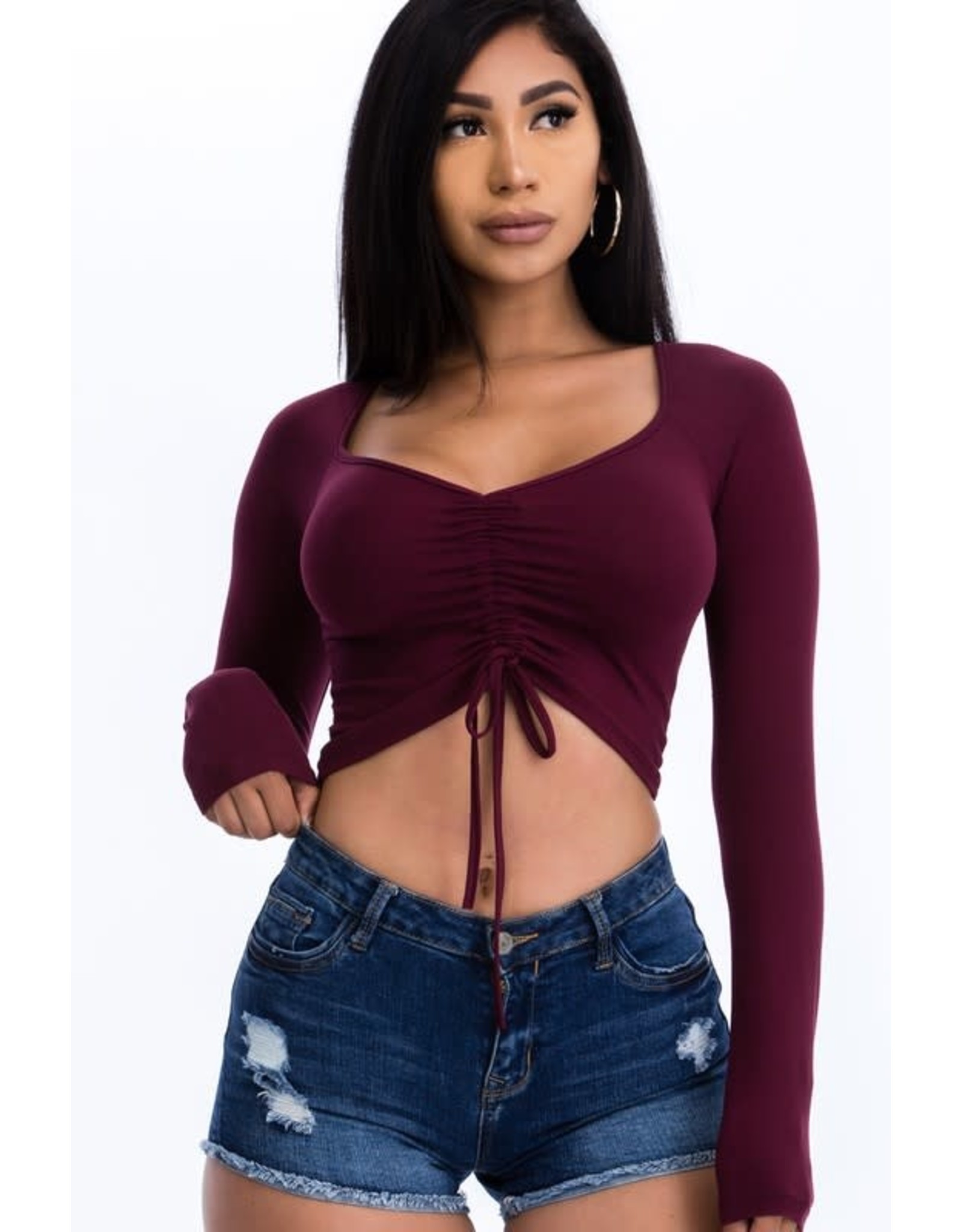 Strap Ruched crop top