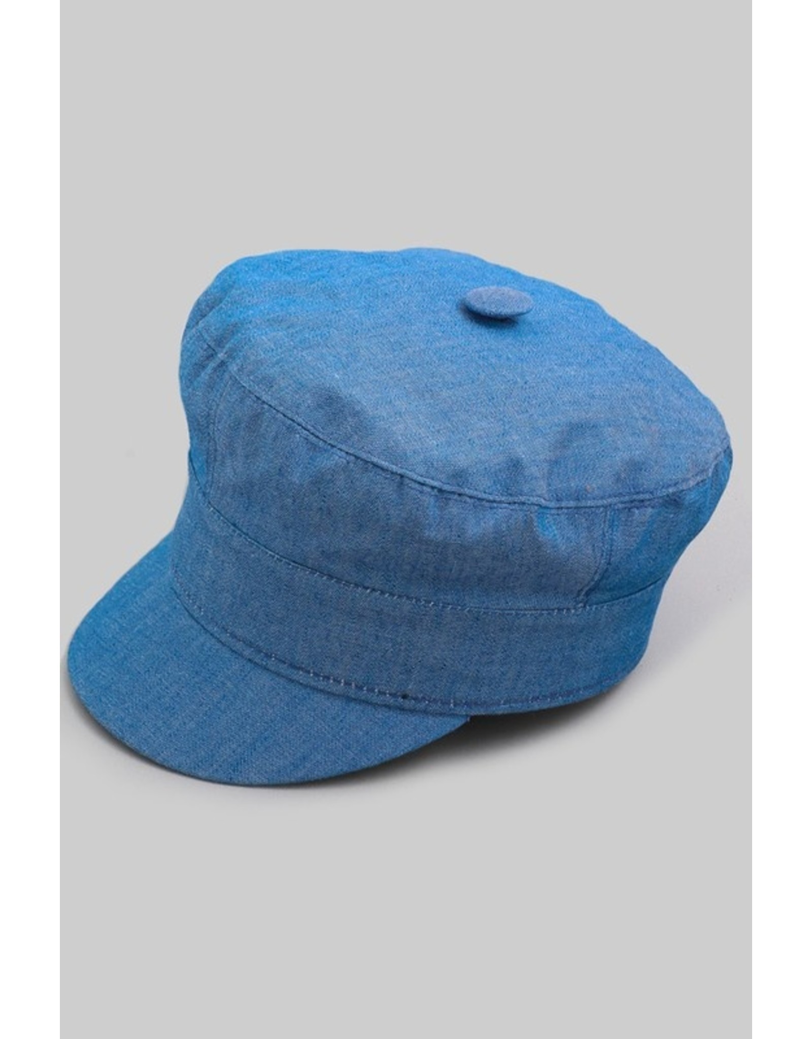 Fashionable Faux Denim Cabbie Hat