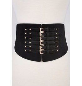 Military Buckle Wide Belt