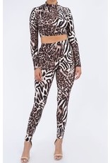 Animal Print Two Piece Set