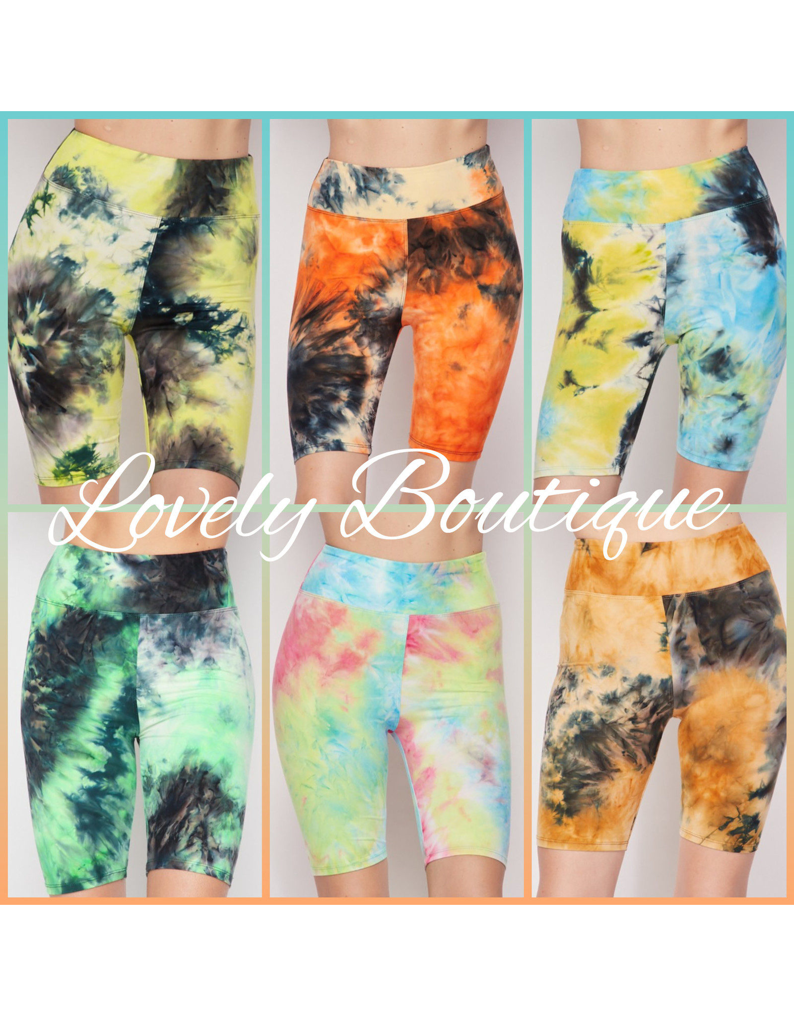 Bottom Tie Dye Brushed -3 inch waistband bicker shorts