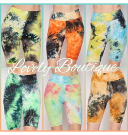 Bottom Tie Dye Brushed -3 inch waistband bicker shorts